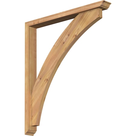 Ekena Millwork Thorton Traditional Smooth Bracket w/ Offset Brace, Western Red Cedar, 3 1/2"W x 30"D x 34"H BKT0402X30X34THR01SWR